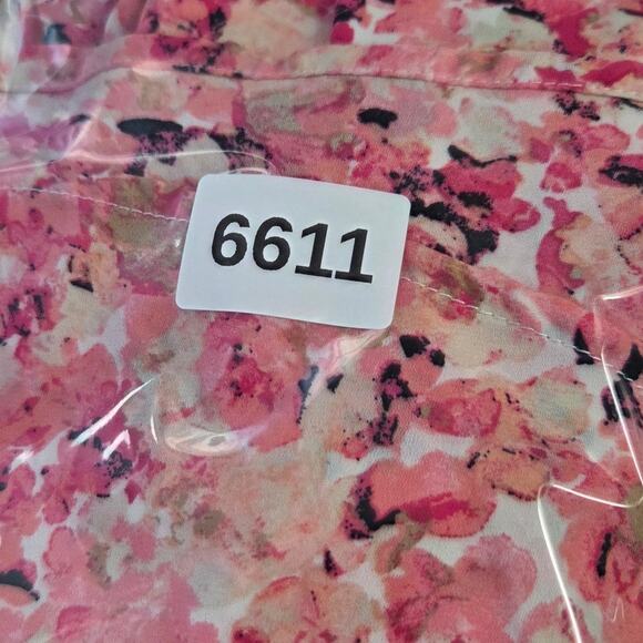 The Limited XL Pink Floral Popover Long Sleeve Blouse - Picture 10 of 10
